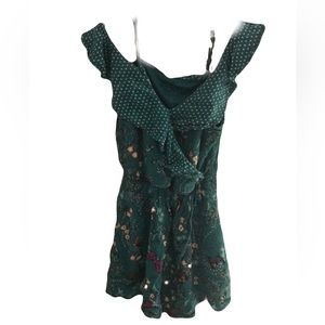 Girls, art class, Green butterfly dress, size MEDIUM 7/8